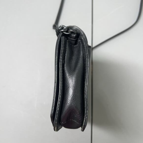 Rebecca Minkoff Love Crossbody Bag Black Chevron Quilted Chain Strap Leather - Picture 4 of 16